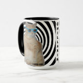 KILLAXIN' Fat Manx Cat met zonnebril Coffee Mok (Voorkant links)