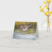 Killdeer bij de Kaart van de Nota van de Kunst van (Gele Bloem)