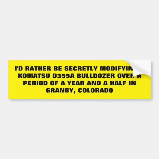 Killdozer Bumpersticker (Voorkant)