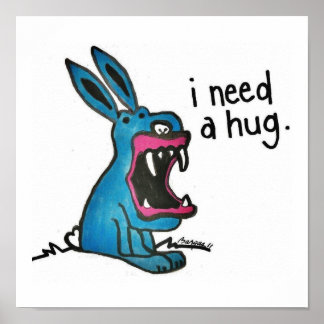 Killer Bunny heeft een Hug nodig Poster