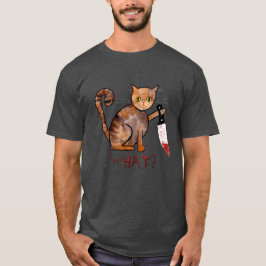 Killer Cat, handgeschilderd, T-Shirt Humor eigenaa