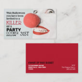 Killer Clown, Halloween Party Ticket Invitation (Devant / Derrière)