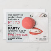 Killer Clown, uitnodiging van Halloween Party (Voorkant)