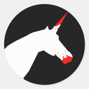 Killer Eenhoorns (alleen Afbeelding) Ronde Sticker