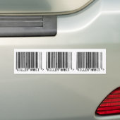 Killer Habit Barcode Bumpersticker (Op auto)