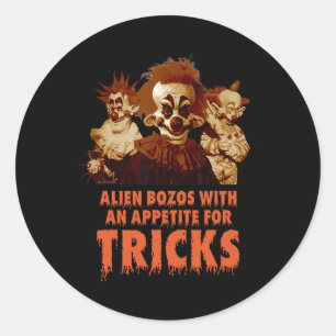 Killer Klowns uit de ruimte Halloween spelen T Ronde Sticker