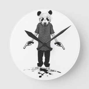 Killer panda ronde klok