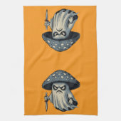Killer 'Shroom – Spooky Ghost with Knife Theedoek (Verticaal)