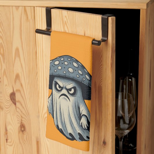 Killer 'Shroom – Spooky Ghost with Knife Theedoek (Derde Gevouwen)