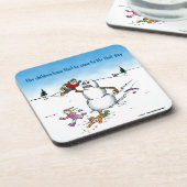 Killer Snowman Funny Cartoon Onderzetter (Linkerzijde)