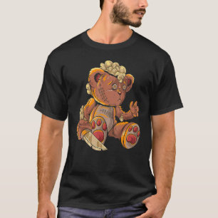 Killer Teddy Bear Lazy Halloween Costume Scary Mon T-shirt