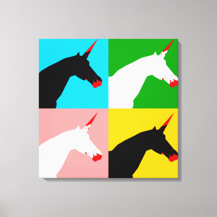 Killer Unicorn (Art Print) Canvas Afdruk