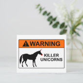 Killer Unicorns Briefkaart (Staand voorkant)