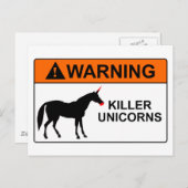 Killer Unicorns Briefkaart (Voorkant / Achterkant)