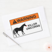 Killer Unicorns Rechthoekige Sticker (Envelop)