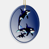 Killer Whale Family Ornaments Keramisch Ornament (Rechts)