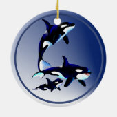 Killer Whale Family Ornaments Keramisch Ornament (Achterkant)