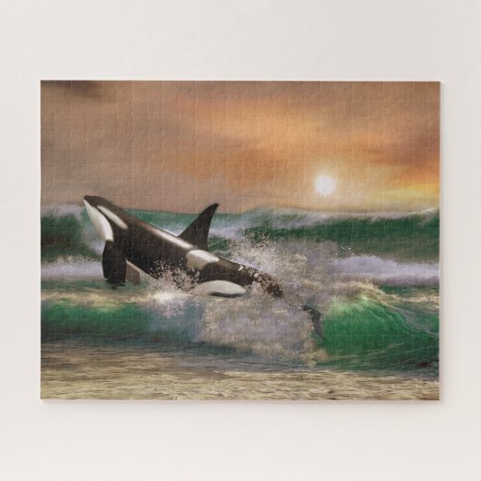 Killer Whale in Zee Legpuzzel (Horizontaal)