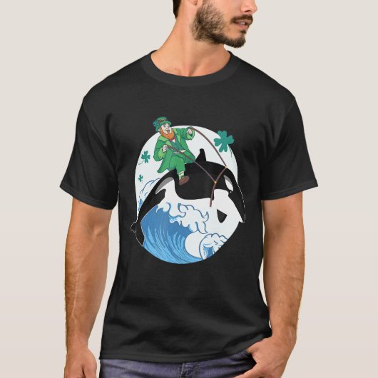 Killer Whale Ocean Orca Lover Funny St Patrick Day T-shirt (Voorkant)