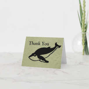 Killer Whale on Green Bedankkaart