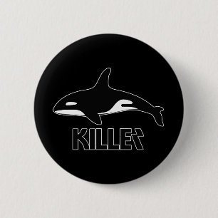 Killer Whale Orca des Death Ronde Button 5,7 Cm
