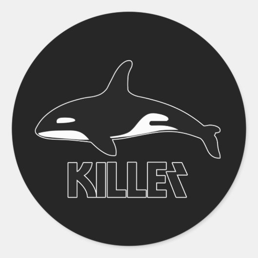 Killer Whale Orca des Death Ronde Sticker (Voorkant)