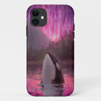 Killer Whale Orca en Northern Lights Phone Case