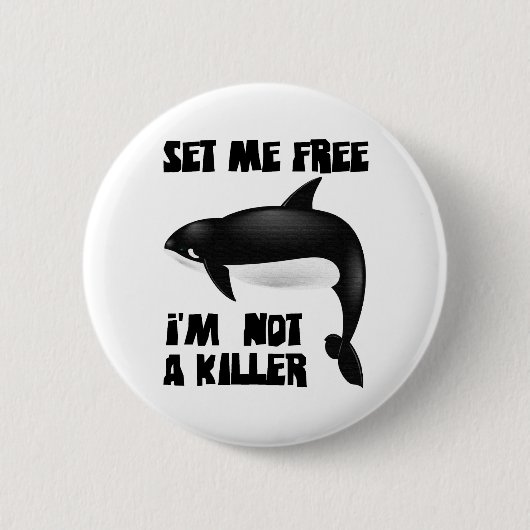 Killer Whale - Orca Ronde Button 5,7 Cm (Voorkant)