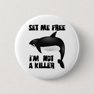 Killer Whale - Orca Ronde Button 5,7 Cm