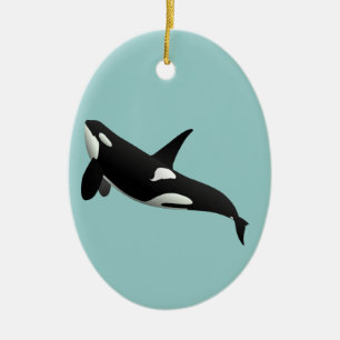 Killer Whale, Orcinus Orca Keramisch Ornament