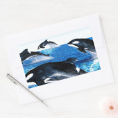 Killer Whale Pod Rechthoekige Sticker (Envelop)