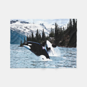 Killer Whales Fleece Blanket