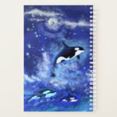 Killer Whales on Full Moon - Kunsttekening Planner (Achterkant)
