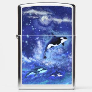 Killer Whales on Full Moon - Migned Tekening
