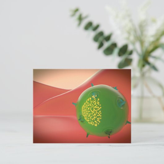 Killercel van het geïnhaleerde immuunsysteem briefkaart (Staand voorkant)