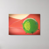 Killercel van het geïnhaleerde immuunsysteem canvas afdruk (Voorkant)
