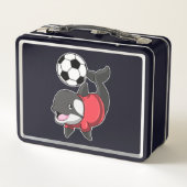 Killerwhale als voetbalspeler met Voetbal (Achterkant)