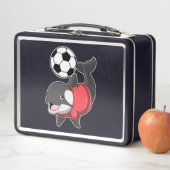 Killerwhale als voetbalspeler met Voetbal (In situ)