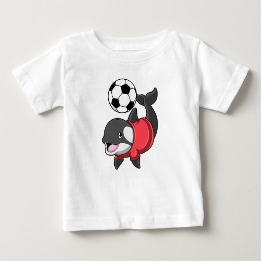 Killerwhale als voetbalspeler met Voetbal (Voorkant)