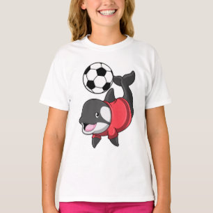 Killerwhale als voetbalspeler met Voetbal T-shirt