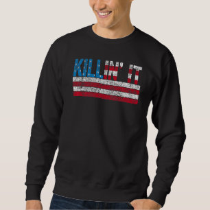 Killin' It USA Flag Slogan Mannen Women Top Killin
