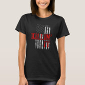 Killin' It USA Flag Slogan Mannen Women Top Killin (Voorkant)
