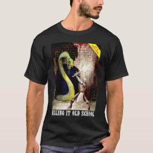 Killing It Old School Donker T-shirt