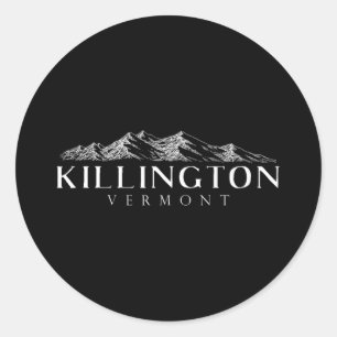 Killington Gift Vermont Shirt voor winterskiën Ronde Sticker