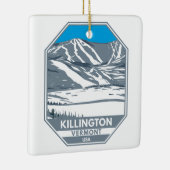 Killington Ski Area Winter Vermont Keramisch Ornament (Rechts)