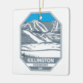Killington Ski Area Winter Vermont Keramisch Ornament (Links)