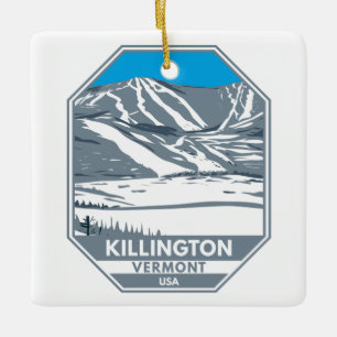 Killington Ski Area Winter Vermont Keramisch Ornament