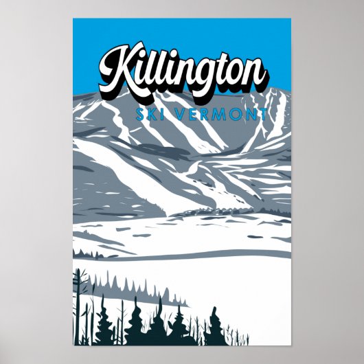 Killington Ski Area Winter Vermont  Poster (Voorkant)