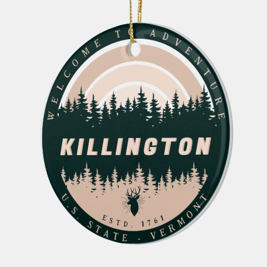 Killington Vermont Pine Trees Natuur Keramisch Ornament (Links)