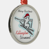 Killington Vermont santa hat skier ornament (Rechts)